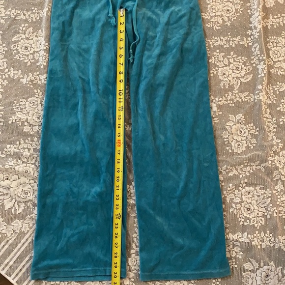 Y2K Juicy Couture Blue VELOUR Tracksuit SET JET SET TRAVEL - Picture 12 of 16